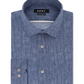 DKNY Men's 17 Button Down Slim Fit Stretch Dress Blue Size X-Large