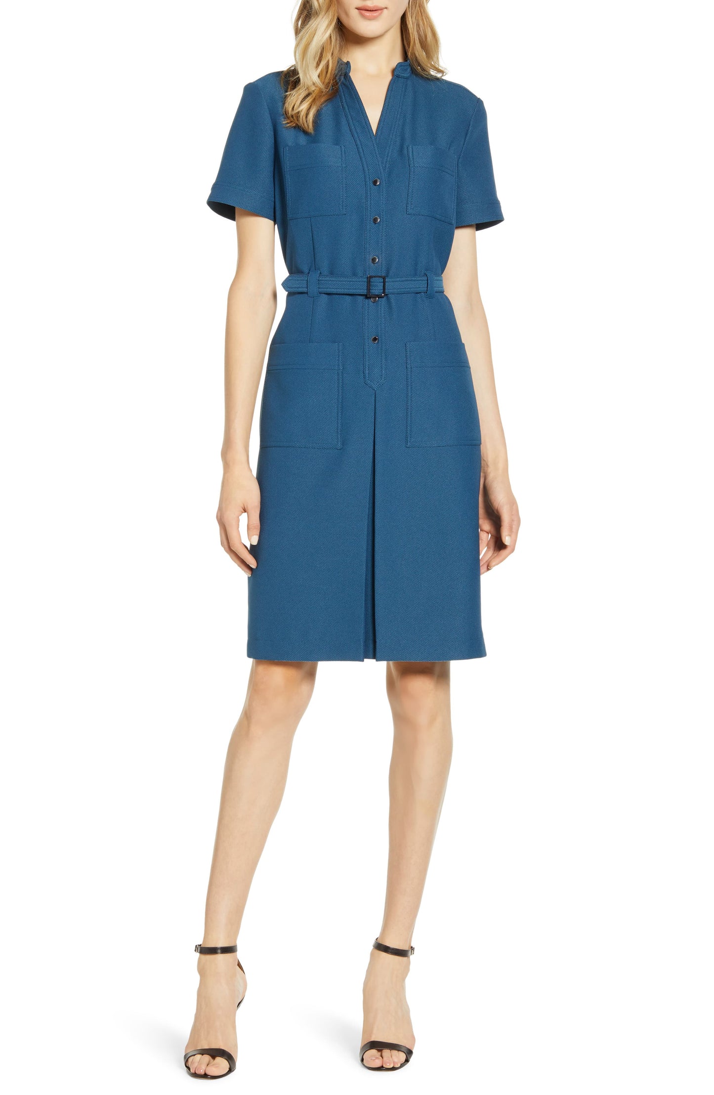Anne Klein Women's Shirtdress Blue Size 8