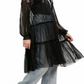 Free People Women's Sheer Delight Maxi Top Black Size  XL