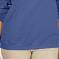 Karen Scott Petite Crewneck Fleece Sweatshirt Blue Size PSM