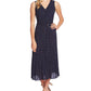 Vince Camuto Women's Printed Belted Sleeveless Dress Blue Size 10