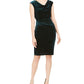 Jessica Howard Women's Glitter Knee Sheath Dress Green Size 18