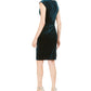 Jessica Howard Women's Glitter Knee Sheath Dress Green Size 18