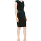 Jessica Howard Women's Glitter Knee Sheath Dress Green Size 18