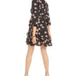 Bar III Women's  Floral-Print Wrap Dress Black Size S