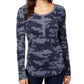 William Rast Women's Kairah Henley Top Blue Size S
