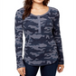 William Rast Women's Kairah Henley Top Blue Size S