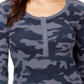 William Rast Women's Kairah Henley Top Blue Size S