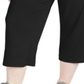 Ideology Women's Plus Ribbed Culottes Pants Black Size 1X