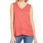 Style & Co Women's High Low Tank Top Red Size X-Small