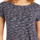 JM Collection Women's Tie Hem T-Shirt Blue Size Medium