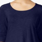 Style & Co Women's Chiffon Hem Top Blue Size Medium