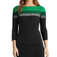 Ralph Lauren Women's Color Block Ribbed Sweater Black Size XX-Large