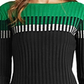 Ralph Lauren Women's Color Block Ribbed Sweater Black Size XX-Large