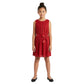 Tommy Hilfiger Kids Pleated Sleeveless Dress Girl's Dress Red Size 16
