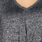 Calvin Klein Women's Plus Draped V Neck T-Shirt Gray Size 1X