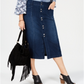 Style & Co Women's Denim a Line Skirt Blue Size 4 Petite