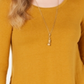 Style & Co Women's Sheer Lace Layered Long Sleeve Scoop Neck Tunic Top Yellow Size Small