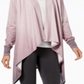 Ideology Women's Open Cardigan Hi-Lo Active Wear Top Pink  Size Large