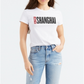 Levi's Women's Batwing Logo Cotton Cities T-Shirt White Size X-Large