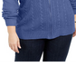 Karen Scott Women's Plus Cable Knit Cardigan Sweater Brown Size -1X