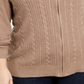 Karen Scott Women's Plus Cable Knit Cardigan Sweater Brown Size -1X