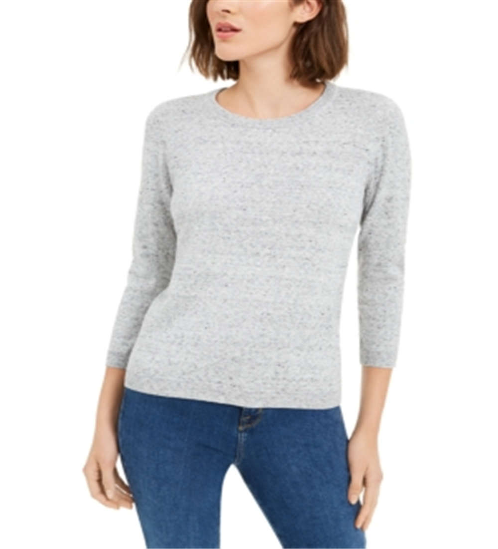 Maison Jules Women's Flecked Sweater Gray Size X-Small