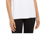 JM Collection Women's Crinkle Texture Cold Shoulder Blouse White Size S