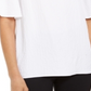 JM Collection Women's Crinkle Texture Cold Shoulder Blouse White Size S
