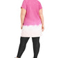 Ideology Women's Blurred Tie Dyed T-Shirt Dress Purple Size 3X