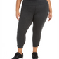 Calvin Klein Women's Performance Keyhole Hem Leggings Gray Size -2X