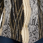 NY Collection Women's Plus Printed 3/4 Sleeve Asymmetric Top Black Size 3X