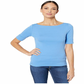 Lauren by Ralph Lauren Women's Blouse Soft Fold Sleeve Blue Size XL