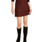 Maison Jules Women's Metallic Tweed Mini Skirt Red Size 8