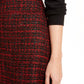 Maison Jules Women's Metallic Tweed Mini Skirt Red Size 8