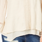 Style & Co Women's Lace Yoke Handkerchief Hem Top Beige Size Medium