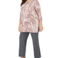 Alfani Women's Plus Floral Print Tunic Pink Size 3X