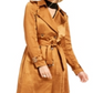 INC International Concepts Women's Metallic Trench Coat Brown Size XX-Large