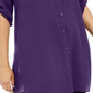 Alfani Women's Imperial Tunic Button up Shirt Dark Blue Size Large