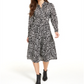 Alfani Women's Printed Fit & Flare Dress Black Size 8