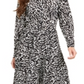 Alfani Women's Printed Fit & Flare Dress Black Size 8