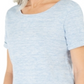 Karen Scott Women's Space Dyed Top -Blue Size Large