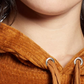 Champion Women's Corduroy Cropped Hoodie Brown Size Large
