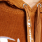 Champion Women's Corduroy Cropped Hoodie Brown Size Large