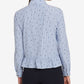 Tommy Hilfiger Women's Peplum Long Sleeves Blouse Blue Size L