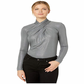 Ralph Lauren Women's Twist Neck Long Sleeve Top -Gray Size L