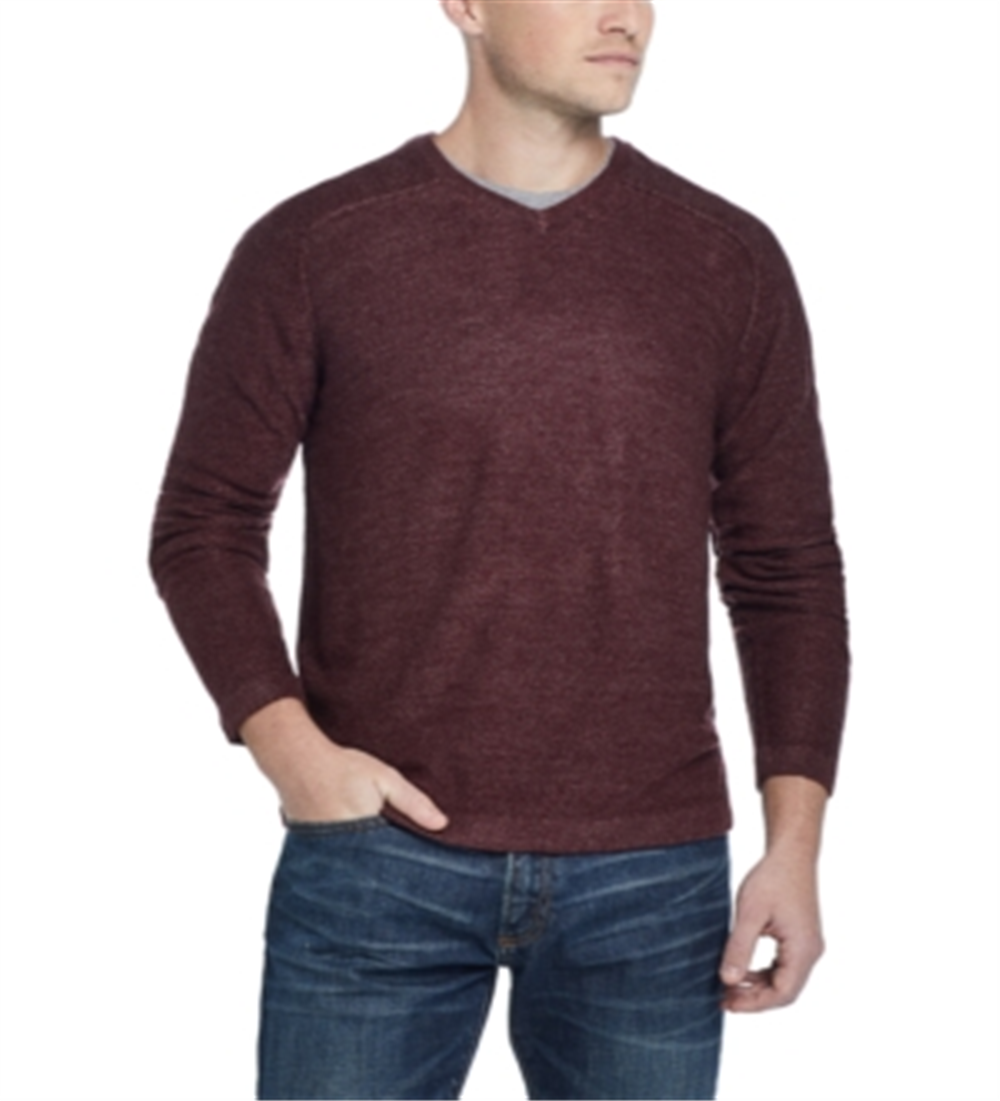 Weatherproof Vintage Men's Soft Touch V Neck Sweater Red Size Large
