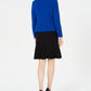 Le Suit Women's Shawl Lapel Skirt Suit Blue Size 8