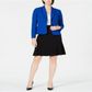 Le Suit Women's Shawl Lapel Skirt Suit Blue Size 8