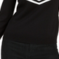 Bar III Women's Sequin-Yoke Chevron Sweater Gray  Size Large
